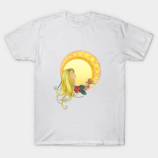 Gold lady - Art Nouveau style T-Shirt